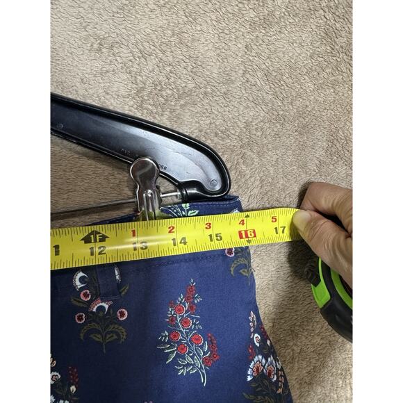 Talbots Wide Ankle Twill Pants Floral Radiance Sz 6 Wide Leg Boho Career Preppy - Picture 4 of 7